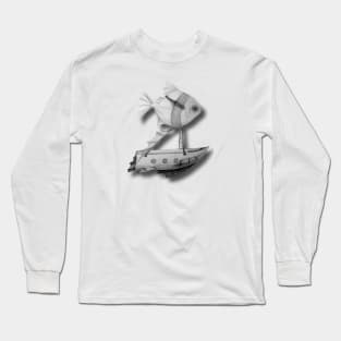 Steampunk Fish Airship Long Sleeve T-Shirt